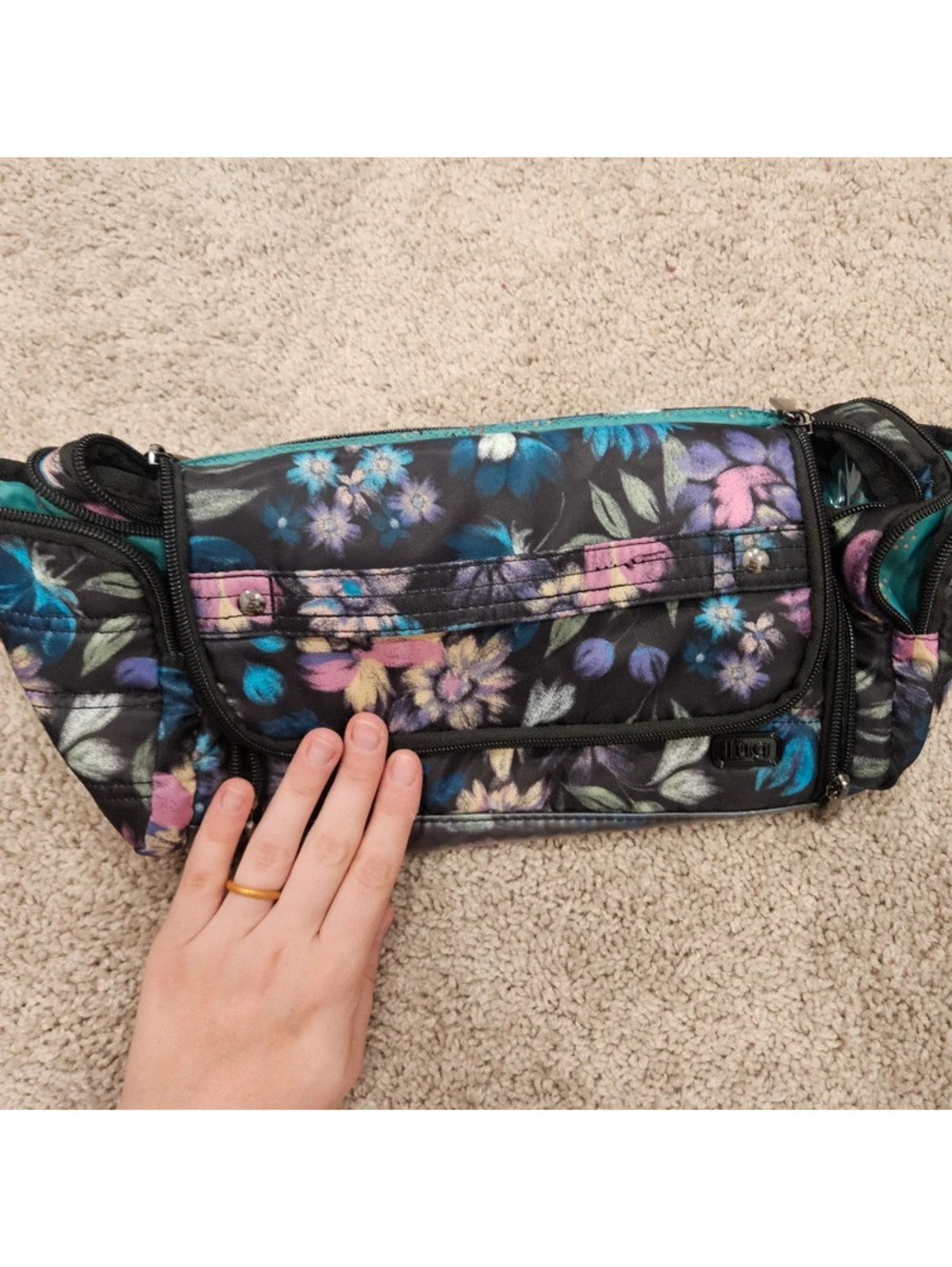 Lug Floral Print Trolley Organizer Bag